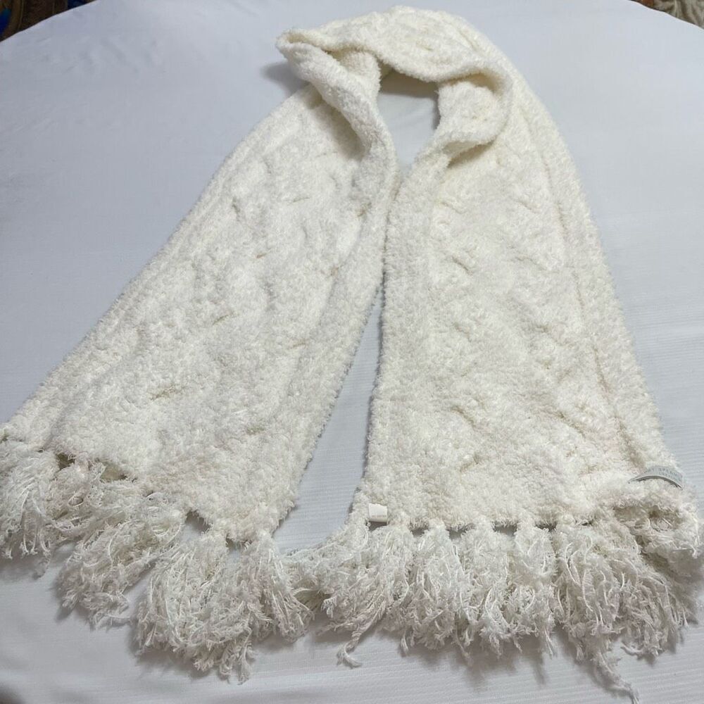 Barefoot Dreams Cozy Chic White Scarf